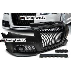 Audi A3 8P (08-12) priekšējais bamperis, melns RS style