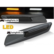 BMW E46 / E60 / E61 / E81 / E82 / E87 / E88 / E90 / E91 / E92 / E93 / E83 Led sānu pagriezienu rādītāji, tonēti, karbona, F10 Style