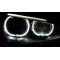 BMW F20 / 21 (11-14) priekšējie lukturi, LED eņģeļ acis, DRL , melni