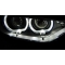 BMW F30/F31 (11-15) priekšējie lukturi, LED eņģeļacis, DRL, melni