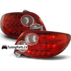Peugeot 206 (98-06) aizmugurējie LED lukturi, sarkani