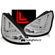 Ford Fiesta MK7 (08-12) aizmugurējie LED lukturi, hromēti