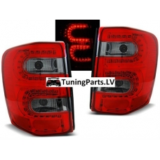 Jeep Grand Cherokee (99-05) aizmugurējie LED lukturi, tonēti