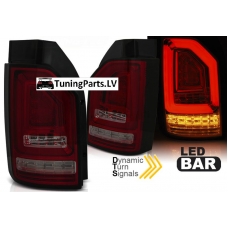 VW T6 (15-19) aizmugurējie LED lukturi, sarkani/tonēti (Lukturiem ar spūldzēm)