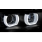 BMW E90/E91 (05-08) priekšējie lukturi, 3D LED eņģeļ acis, melni, xenona
