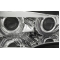 BMW X5 E70 (07-10) priekšējie lukturi, 3D LED eņģeļ acis, hromēti, DRL, xenona, AFS