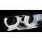 BMW E90/E91 (05-08) priekšējie lukturi, 3D LED eņģeļ acis, hromēti