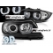 BMW E90/E91 (05-08) priekšējie lukturi, 3D LED eņģeļ acis, melni