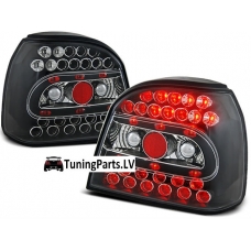 VW Golf 3 aizmugurējie LED lukturi, melni 