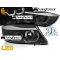 BMW E90/E91 (05-08) priekšējie lukturi, 3D LED eņģeļ acis, LED pagriezieni, melni