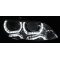 BMW E92/E93 (06-10) priekšējie lukturi, 3D LED eņģeļ acis, hromēti, Xenona, DRL, AFS