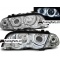 BMW E46 sedana/touringa (98-01) priekšējie lukturi + pagriezieni, eņģeļ acis, CCFL, hromēti