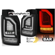 VW T6 (15-19) aizmugurējie LED lukturi, melni (Lukturiem ar oriģinālajiem lediem)
