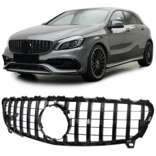 Mercedes A Klasse W176 (15-...) priekšējā reste, melna/glancēta