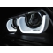 BMW X1 E84 (12-14) priekšējie lukturi, LED dayline, DRL, melni xenona