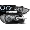 BMW E81/E82/E87/E88 priekšējie lukturi, LED eņģeļ acis, melni