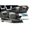 VW Golf 7 (12-17) priekšējie lukturi, LED dayline, DRL, melni