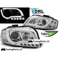 Audi A3 8P (03-08) priekšējie LED Dayline lukturi, hromēti, DRL