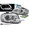 Audi A3 8P (03-08) priekšējie LED Dayline lukturi, hromēti, DRL
