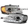 Renault Megane (96-99)/Scenic (96-99) priekšējie lukturi, LED dayline + LED pagriezieni, hromēti