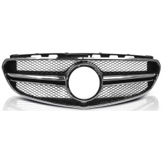 Mercedes-Benz E-class W212 (13-16) priekšējā reste melna/hromēta