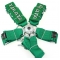6 punktu jostas, zaļas, Takata harness, 3"