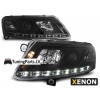 Audi A6 C6 4F (04-08) priekšējie lukturi, LED dayline, DRL, melni, xenona