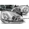 Opel Corsa C (01-06) priekšējie LED Dayline lukturi, hromēti