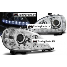 Mercedes-benz M-klase W163 (01-05) priekšējie LED Dayline lukturi, hromēti