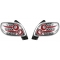 Peugeot 206 (98-06) aizmugurējie LED lukturi, hromēti 
