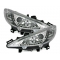 Peugeot 207 (06-12) priekšējie LED Dayline lukturi, hromēti