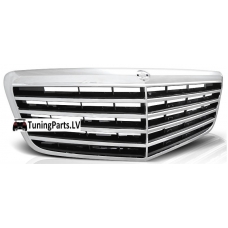 Mercedes-benz E-class W211 (06-09) priekšējā reste melna/hromēta