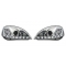 Opel Corsa C (01-06) priekšējie LED Dayline lukturi, hromēti