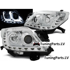Toyota Land Cruiser 150 (09-13) priekšējie LED Dayline lukturi, hromēti