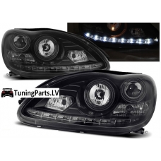 Mercedes-Benz W220 S-class (98-05) priekšējie LED lukturi, melni