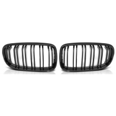 BMW E90/E91 (09-11) LCI priekšējās restes melnas/glancētas dubultās