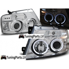 Ford F150 (04-08) priekšējie lukturi, eņģeļ acis, hromēti