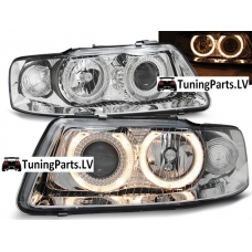 Audi A3 8L (00-03) priekšējie lukturi, eņģeļ acis, hromēti
