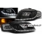 Audi A4 B7 (04-07) priekšējie lukturi, LED dayline, melni + Led pagrieziens