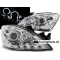 Mitsubishi Lancer (04-08) priekšējie LED Dayline lukturi, hromēti, CCFL eņģeļacis