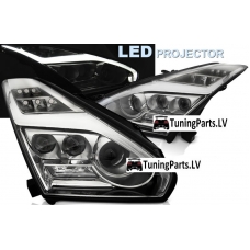 Nissan GT-R (08-13) priekšējie lukturi, LED dayline, hromēti
