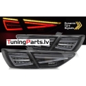 Seat Leon (12-20) aizmugurējie FULL LED BAR lukturi, dinamiskie pagriezieni, melni (OEM LED)