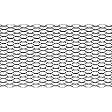 Alumīnija dekoratīvais siets Honey comb 100x25cm, šūnas izmērs 14x6mm, melns
