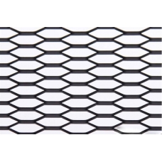 Alumīnija dekoratīvais siets Honey comb 100x25cm, šūnas izmērs 29x9mm, melns