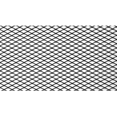 Alumīnija dekoratīvais siets Diamond 100x25cm, šūnas izmērs 11x7mm, melns