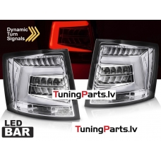 Skoda Octavia (12-16) Combi LED aizmugurējie lukturi, hromēti SEQ L