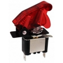 Slēdzis 12V 20A sarkans ar LED