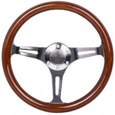 Stūre, koka, 350mm, 30mm iznesums, sudraba spieķi Stūre, koka, 350mm, 30mm iznesums, sudraba spieķi