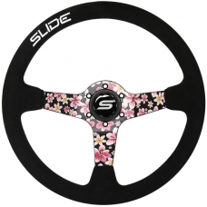 Stūre, zamšādas, 350mm, 90mm iznesums, melna ar style 1 spieķiem, SLIDE Stūre, zamšādas, 350mm, 90mm iznesums, melna ar style 1 spieķiem, SLIDE