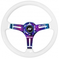 Stūre, koka, 350mm, 30mm iznesums, balta ar neochrome spieķiem, SLIDE